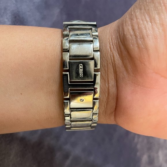 Guess Women's Silver Crystal Watch - Picture 3 of 5